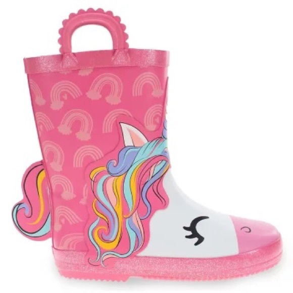 Member’s Mark Shoes Girls Waterproof Faux Fur Lined Rubber Rain